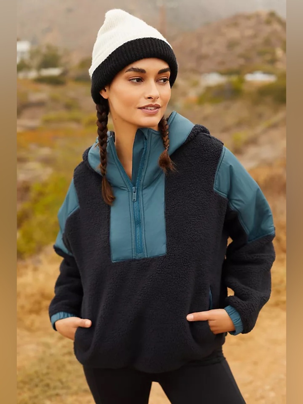 Free people movement lead the pack fleece pullover size medium